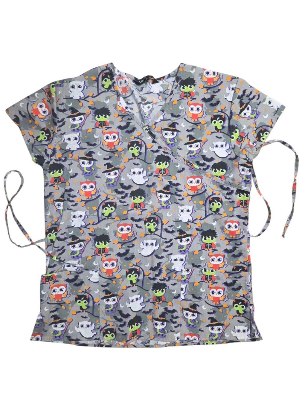 Cassandra O Halloween scrub top